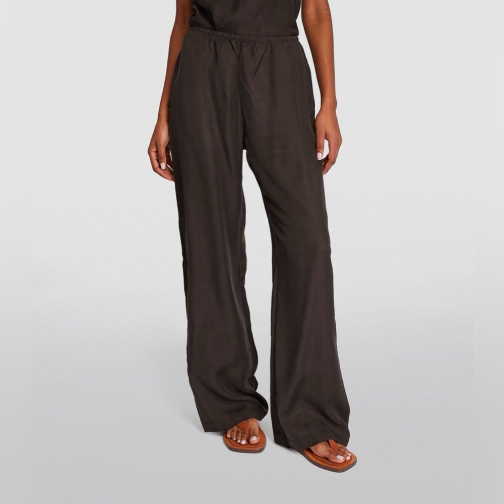 LESET Chocolate Brown Wide Leg Kim Trouser Pants Size XS